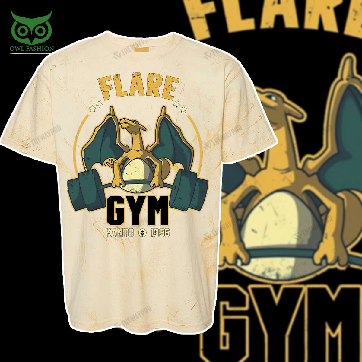 Flare Gym Pokemon Anime Custom 3D T-shirt