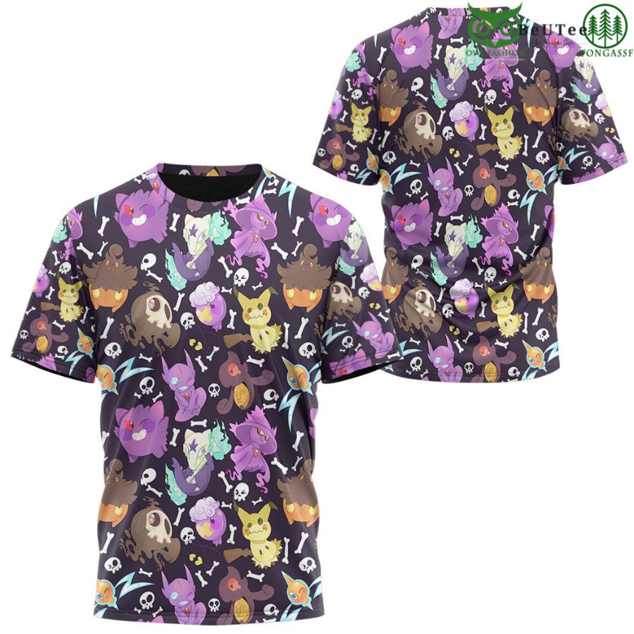 Ghost Seamless Pattern 2 T-Shirt Apparel Pokemon