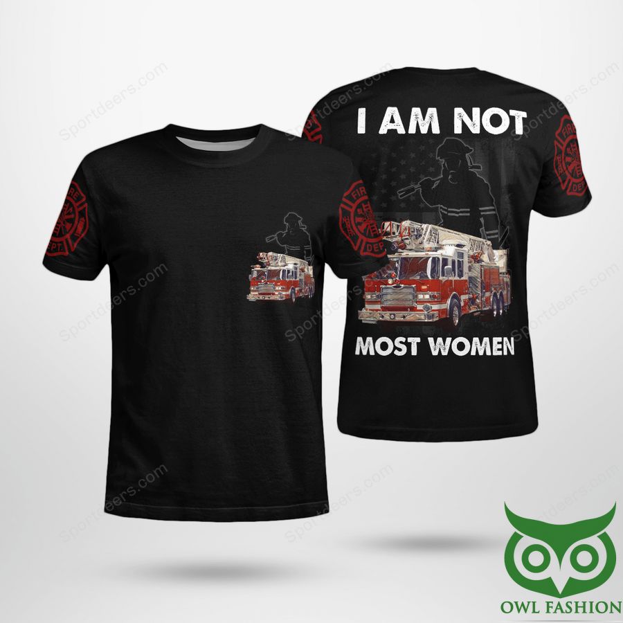 I AM NOT MOST WOMEN SHADOW Black 3D T-shirt