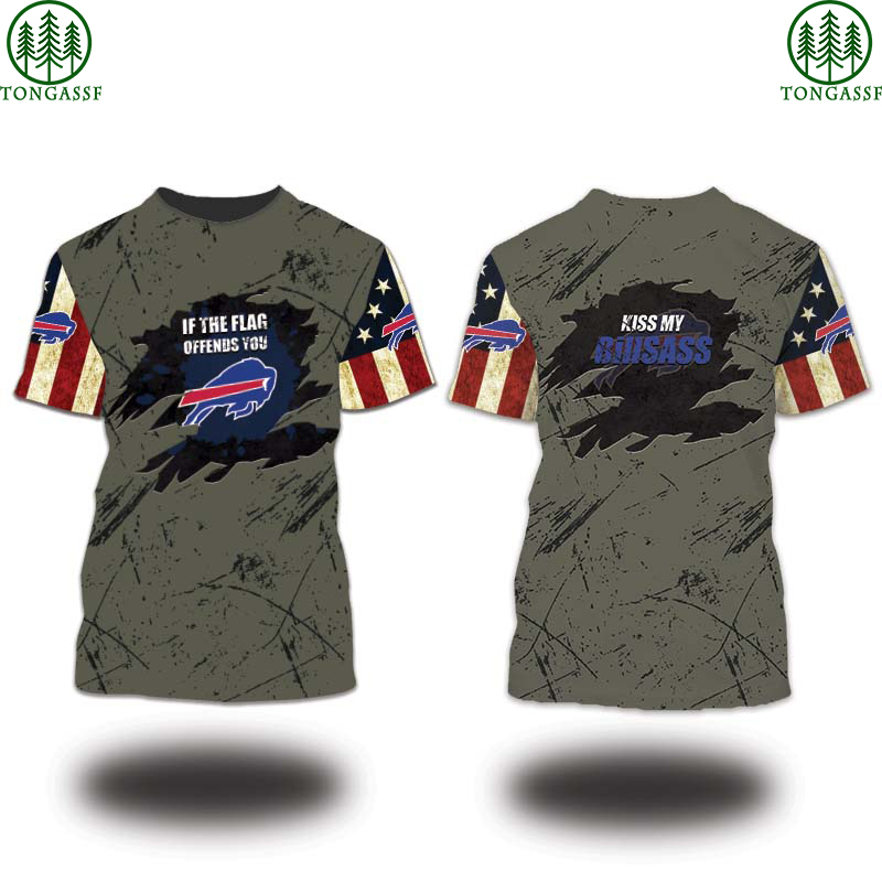 If the flag offends you Kiss my Billsass NFL Buffalo Bills t shirt