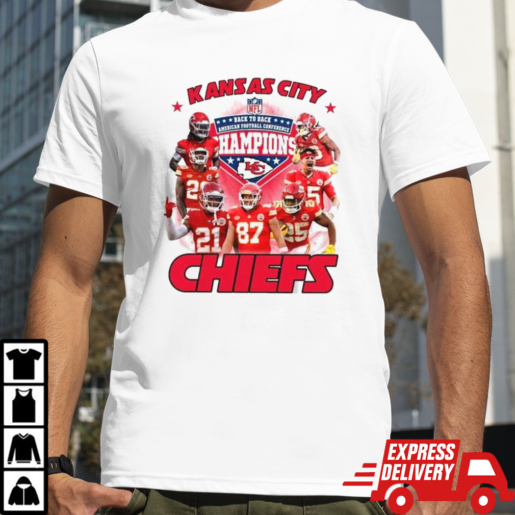 Kansas City Chiefs AFC Champions 2024 Back To Back NFL T-Shirt