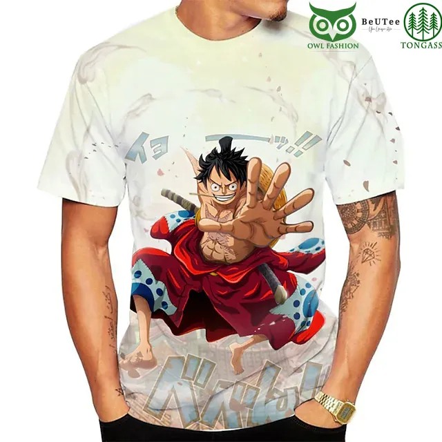 Luffy Wano arc upgrade Armament Haki 3D t shirt