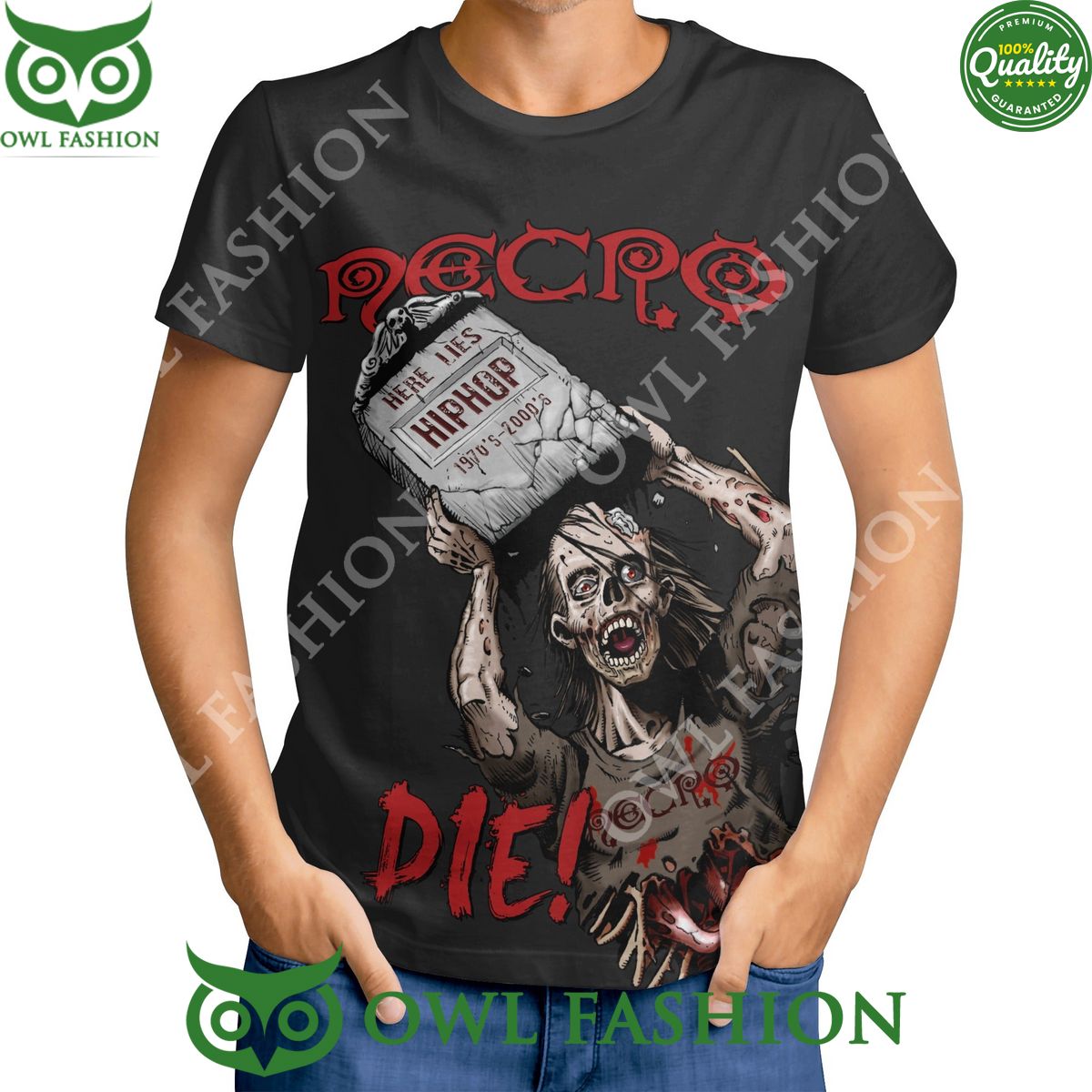 Necro DIE! Mens All Over Print T-Shirt