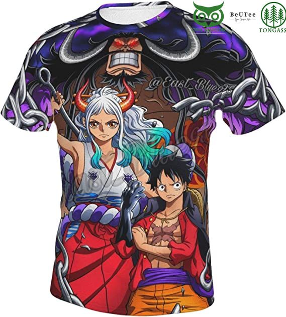 One Piece Monkey Luffy Yamato vs Kaido 3D t shirt