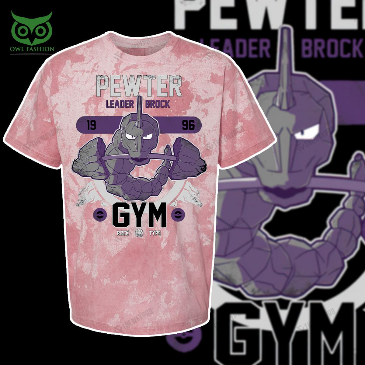 Pewter Gym Pokemon Anime Custom 3D T-shirt