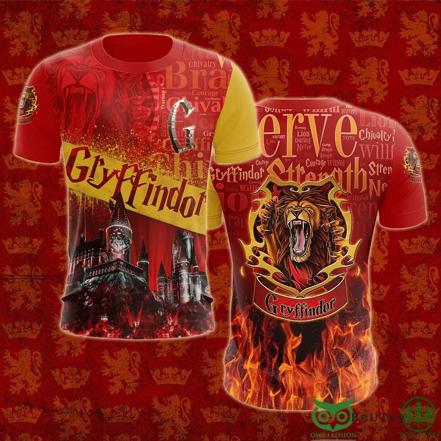 Premium Harry Potter Gryffindor Lion 3D T-Shirt