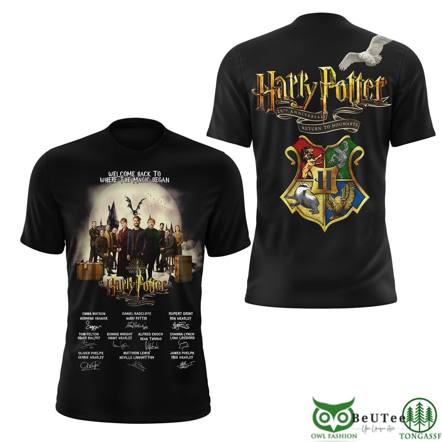 Premium Harry Potter Welcome Back Hogwars 3D T-Shirt