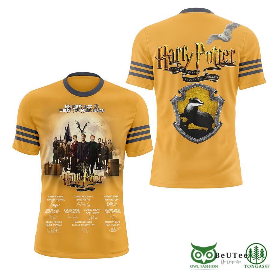 Premium Harry Potter Welcome Back Hufflepuff 3D T-Shirt