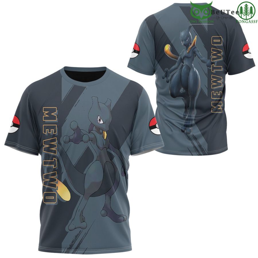 Shadow Mewtwo T-shirt 3D Apparel Pokemon