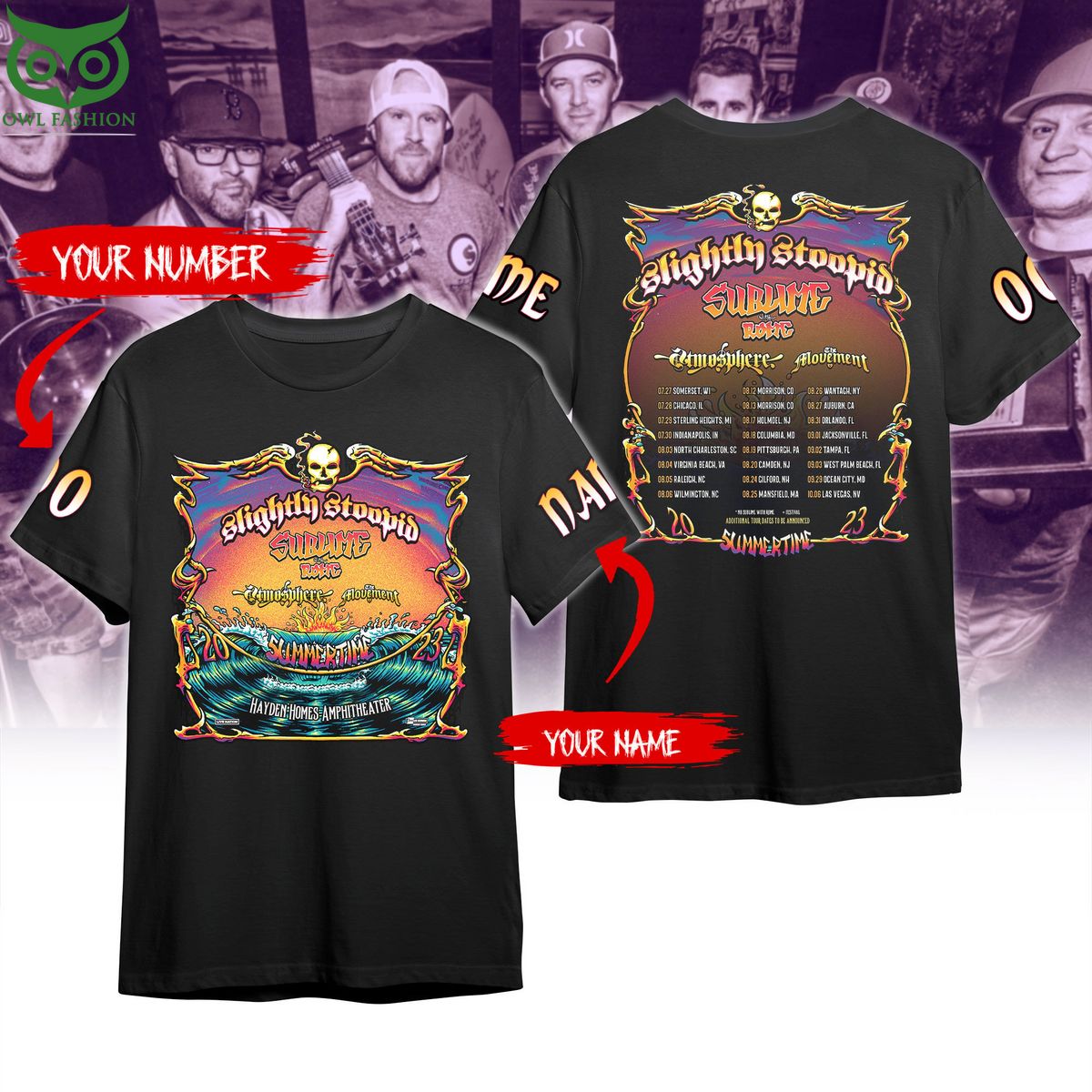 Slightly Stoopid Band Summer Tour 3D Tshirt