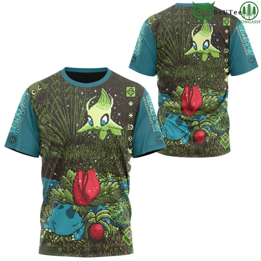 Venusaur Grass Pixel T-Shirt Apparel Pokemon