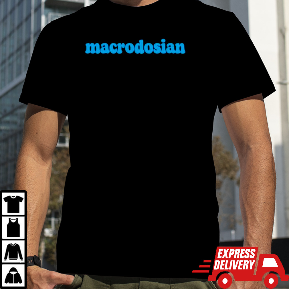 Billy wearing macrodosian shirt