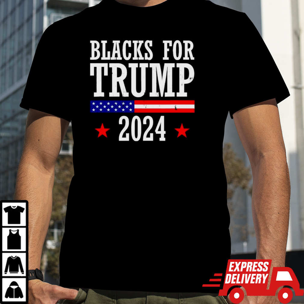 Blacks for Trump 2024 presidential election republican shirt