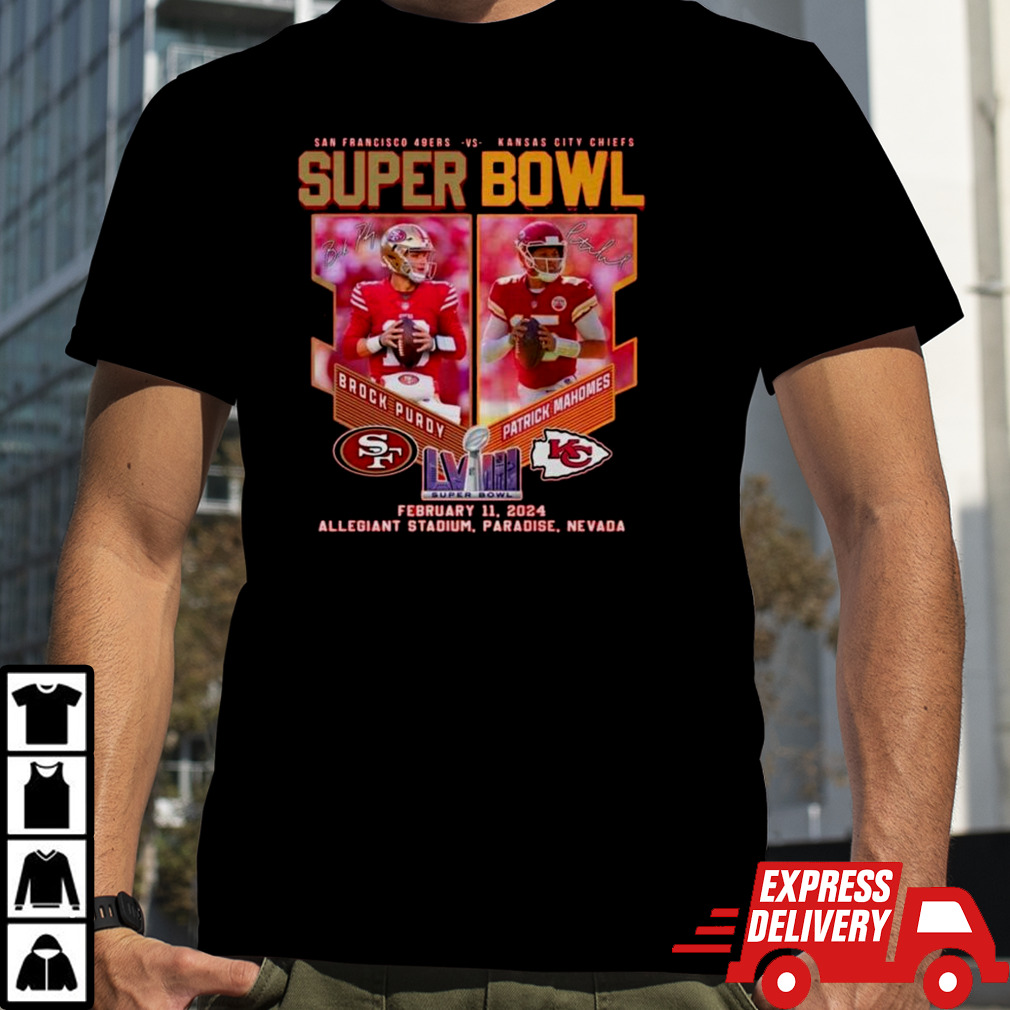 Brock Purdy 49ers Vs Patrick Mahomes Chiefs Super Bowl T-shirt