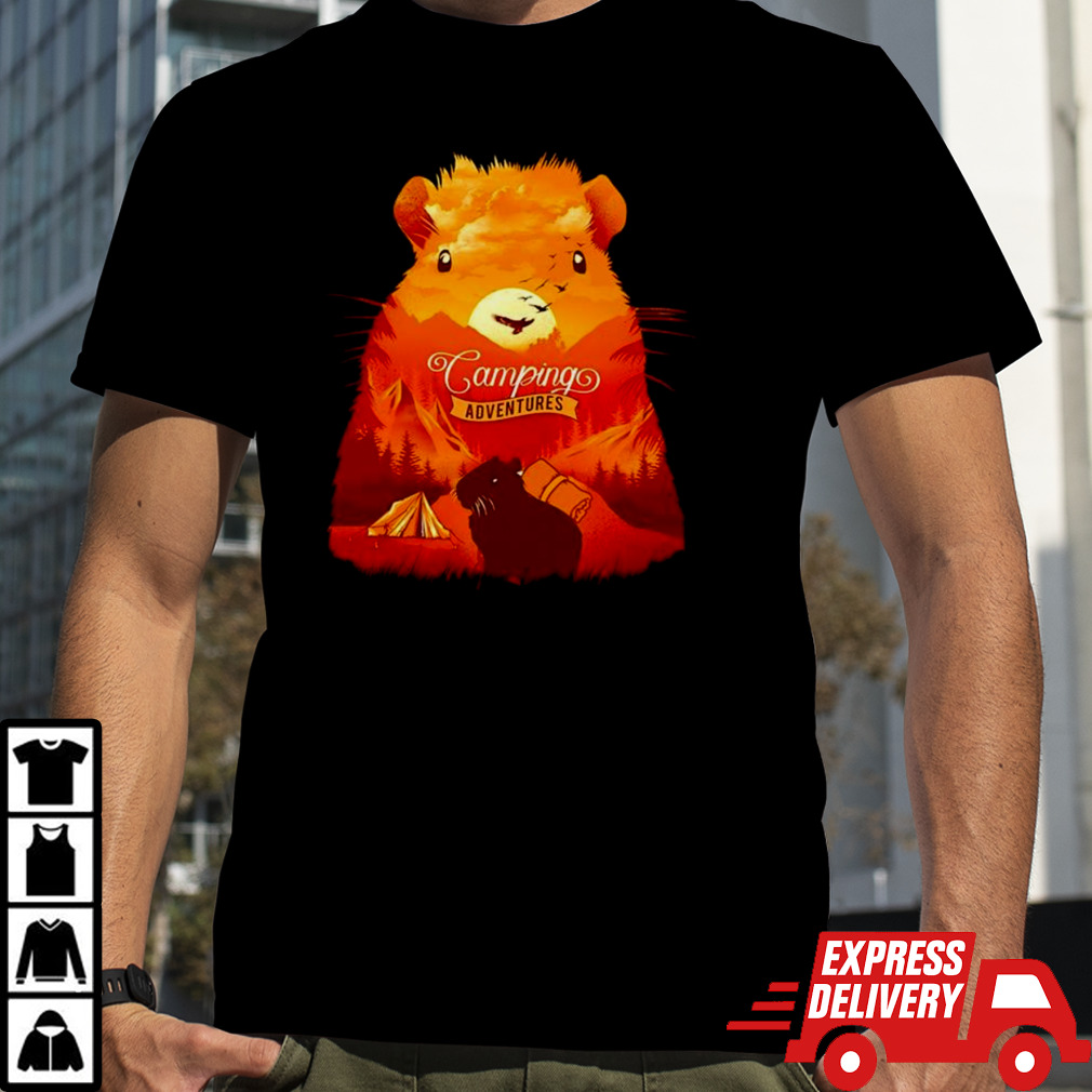 Camping capybara adventures shirt