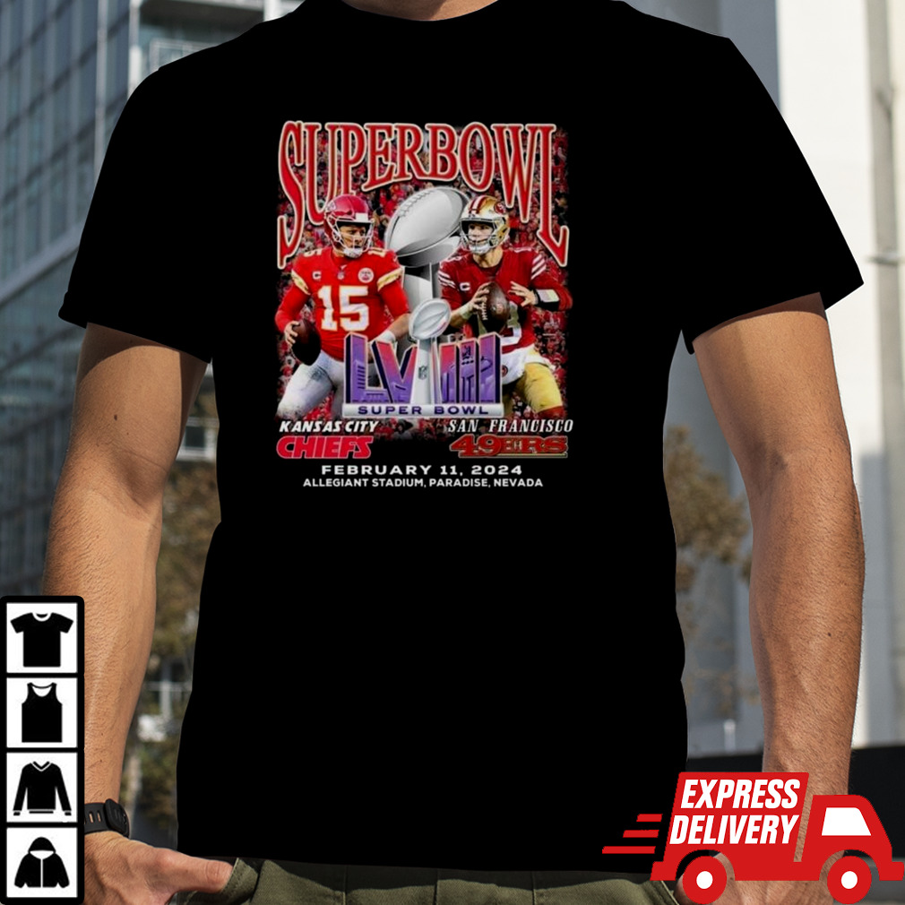 Chiefs Vs SF 49ers Super Bowl LVIII February 11 2024 T-shirt