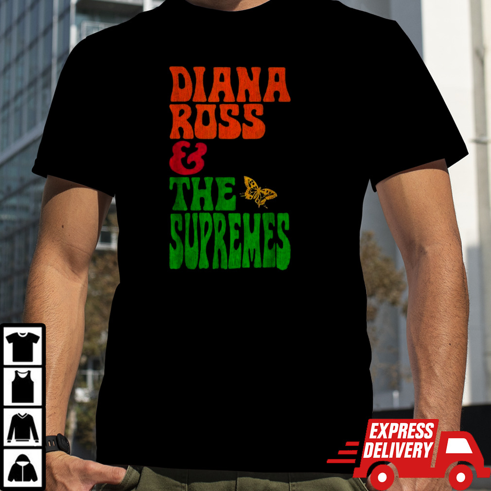 Diana Ross And The Supremes Stacked Butterfly T-Shirts