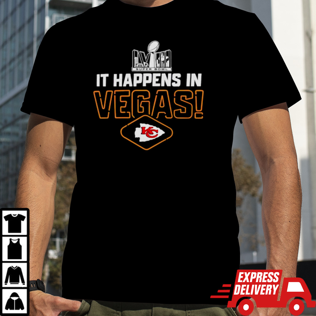 It happens in Vegas Kansas City Chiefs Super Bowl LVIII Football shirt