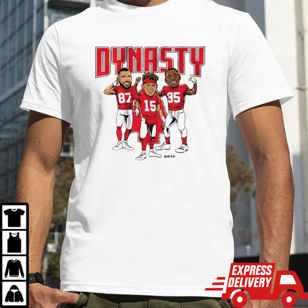 Kansas City Chiefs Mahomes, Kelce, & Jones Dynasty Shirt