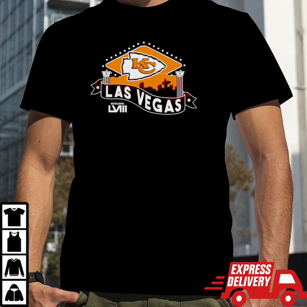 Kansas City Chiefs football Las Vegas super bowl LVIII football shirt