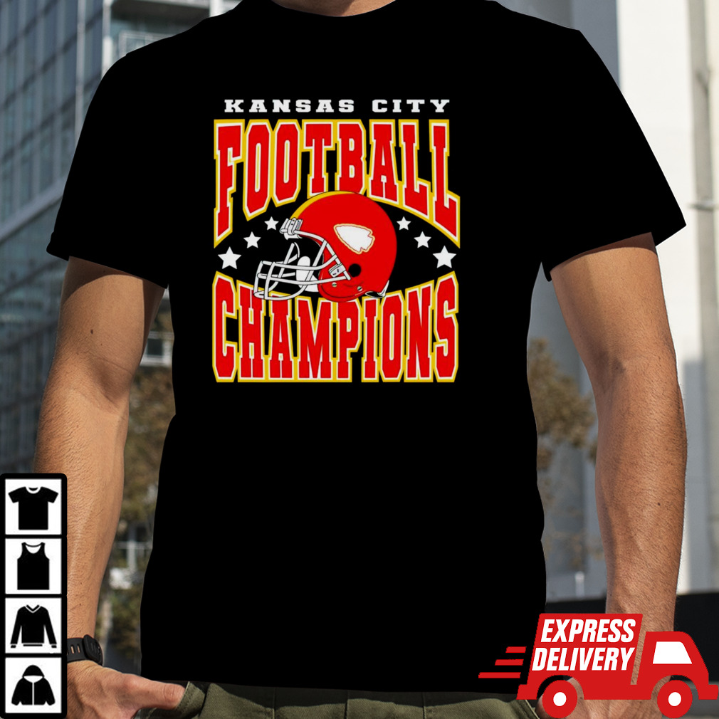 Kansas City football helmet champions shirt