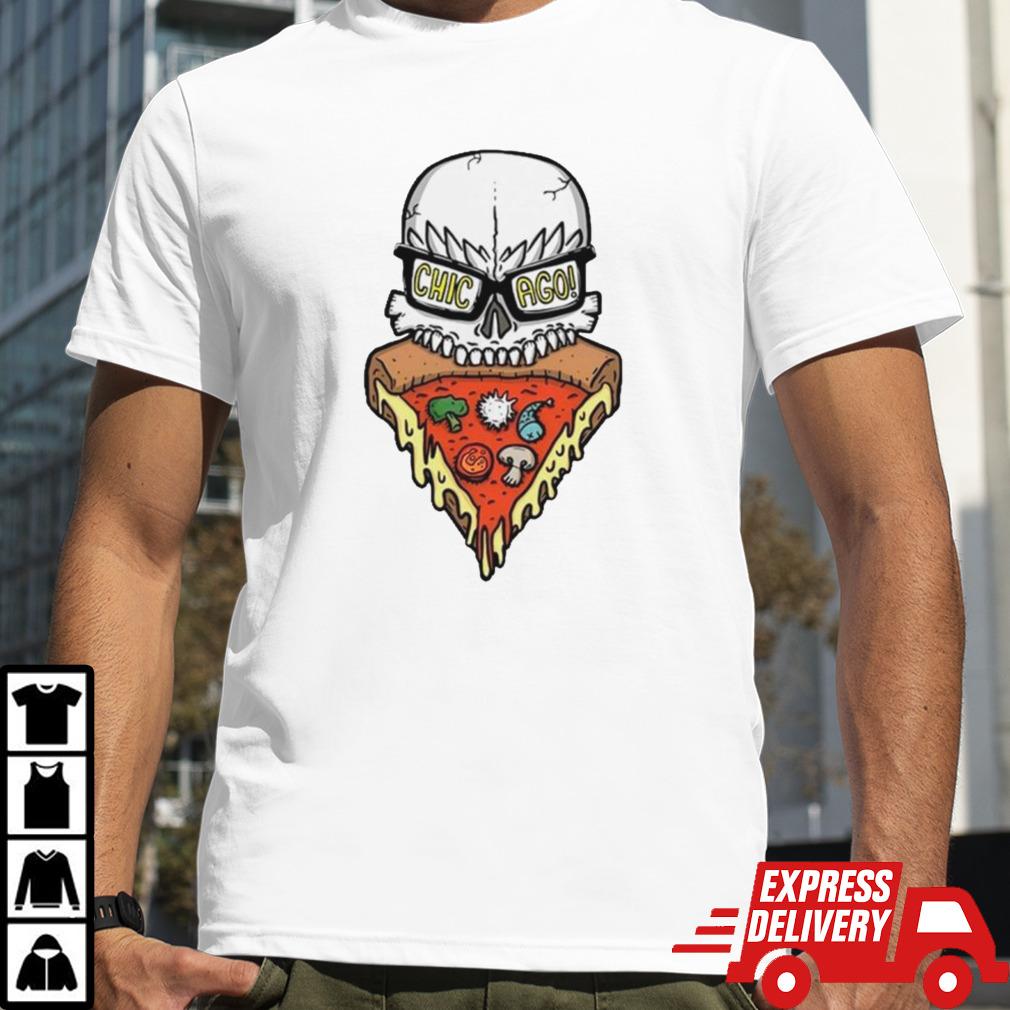 Pizza the gathering chicago skull shirt