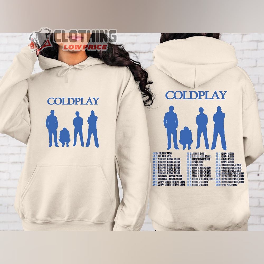 Coldplay Tour Dates 2024 Merch, Coldplay World Tour 2024 Shirt, Coldplay Tour 2024 Sweatshirt