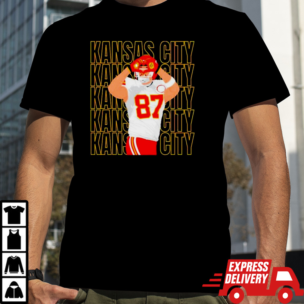 Love Kansas City Chiefs Travis Kelce heart hands shirt