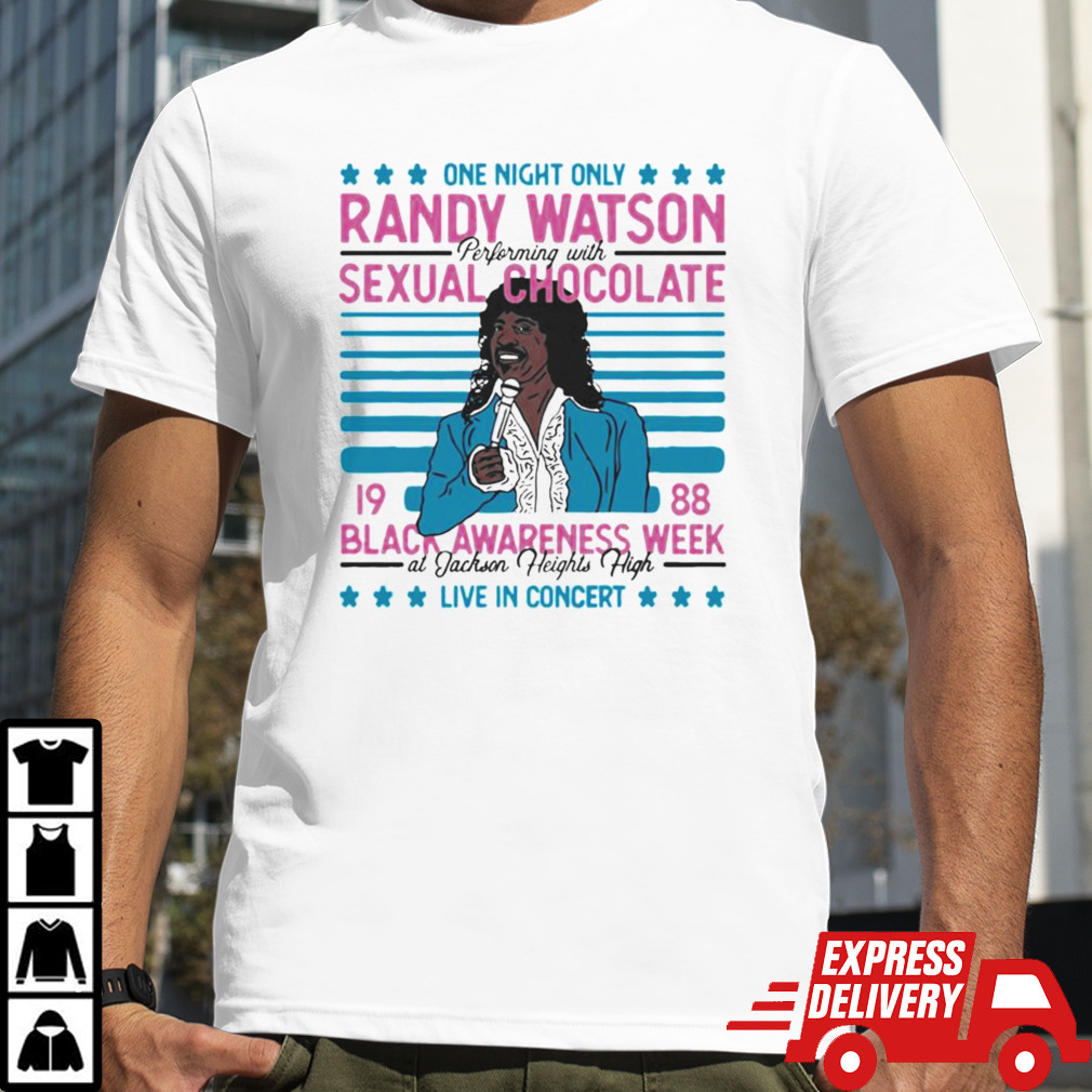 Shannon Sharpe Wearing Randy Watson Sexual Chocolate T-shirt