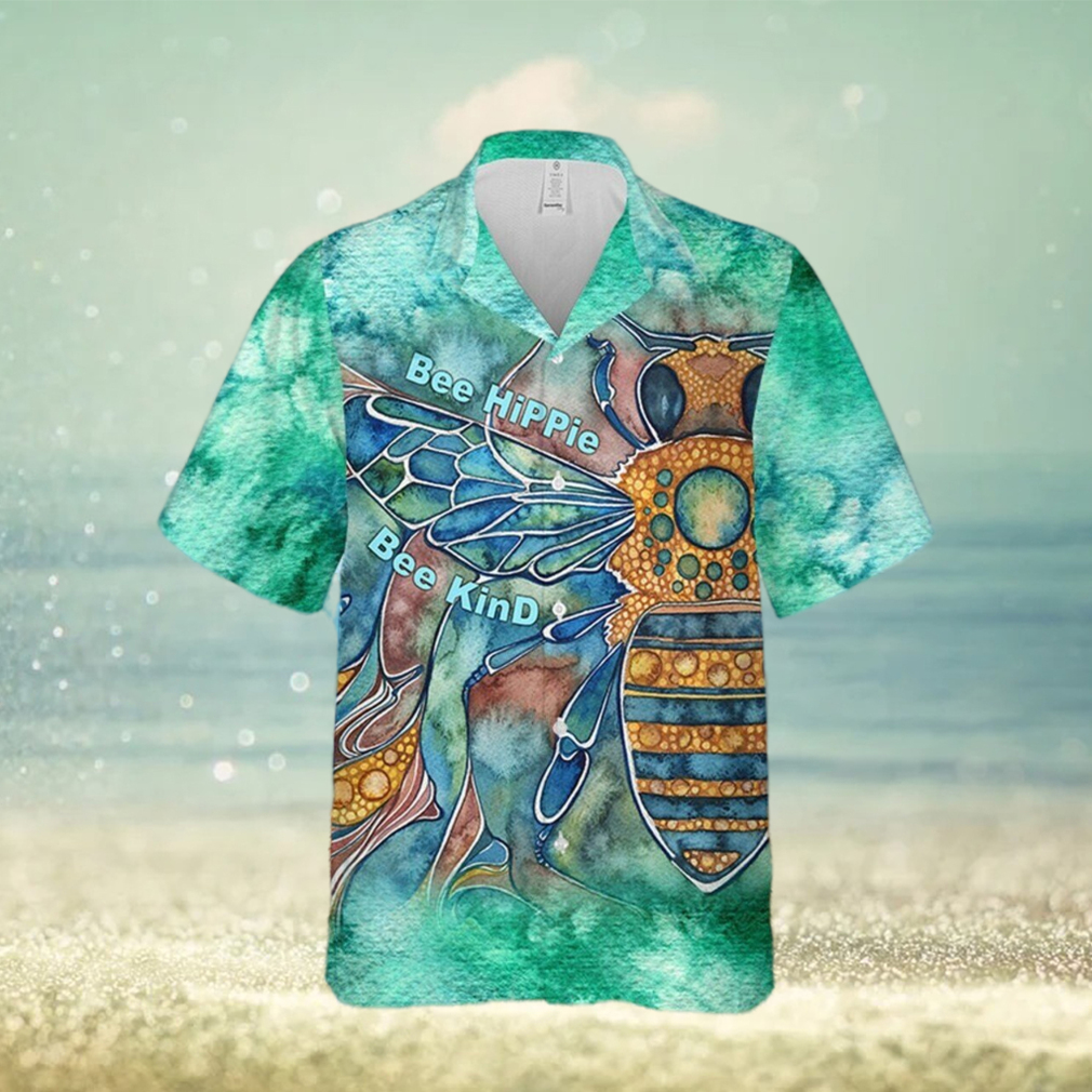 2023 Bee Hippie Kindness Theme Full Print Party Hawaiian Shirt - Limotees