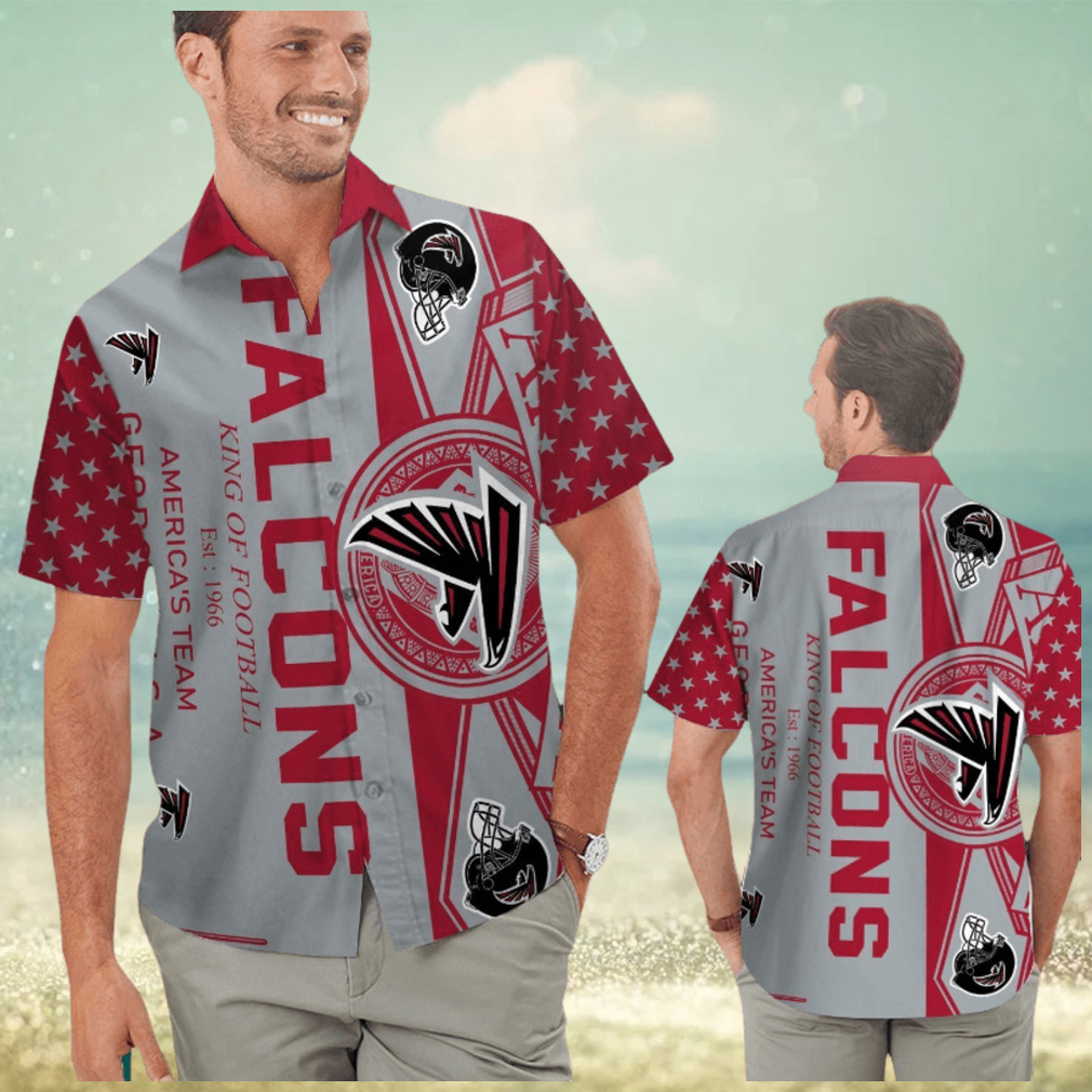 Atlanta Falcons Hawaiian Short Sleeve Tropical Shirt Button Up - Limotees