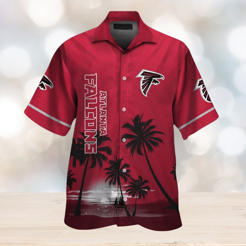 Atlanta Falcons Short Sleeve Button Up Shirt Hawaiian Tropical - Limotees