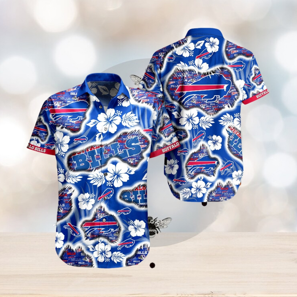 Buffalo Bills Hawaiian Shirts Tropical Flower Mens - Limotees