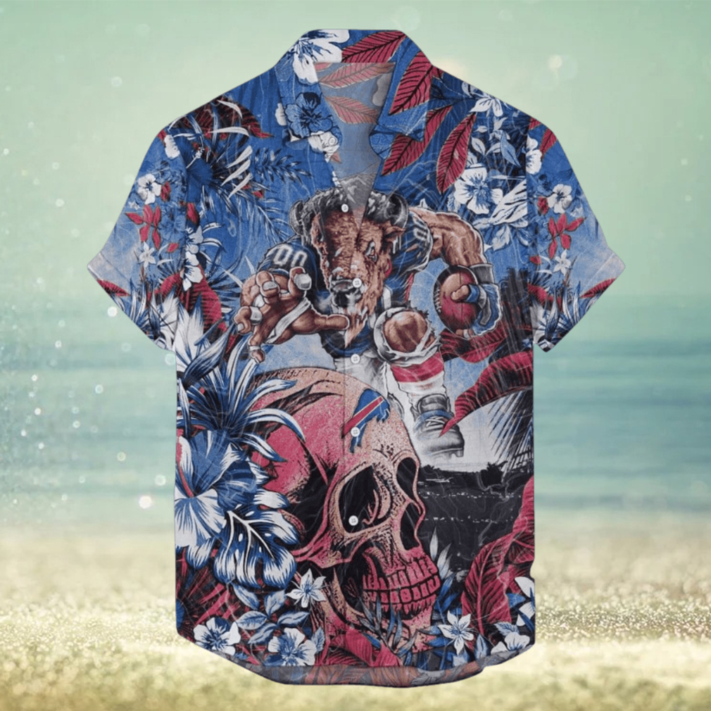 Buffalo Bills Tropical Skull mascot NFL Hawaiian Shirt Men And Women For Fans Gift - Limotees