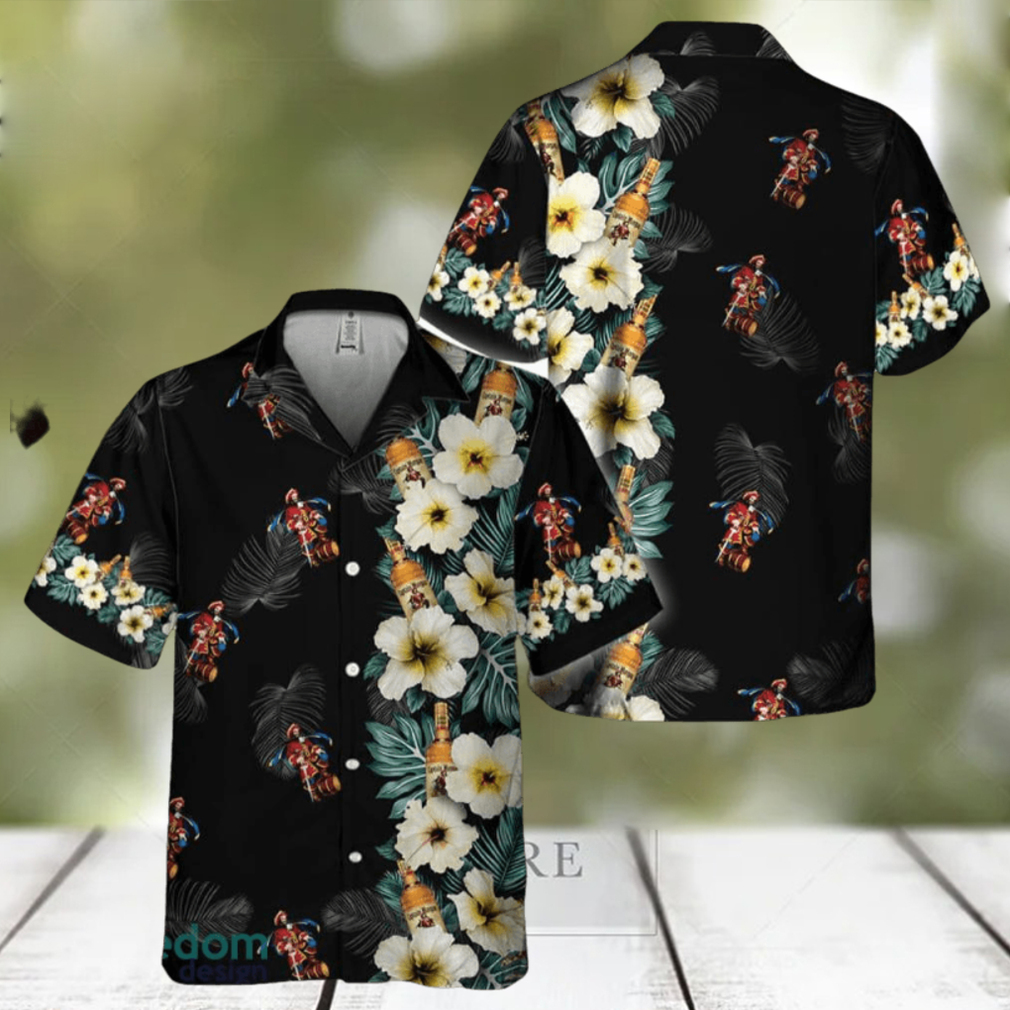 Captain Morgan Tropical Floral Hawaiian Shirt - Limotees