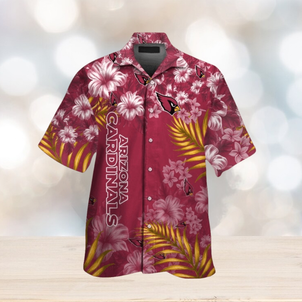 Cardinals Arizona Tropical Design Hawaiian Short Sleeve Elegance Shirt - Limotees