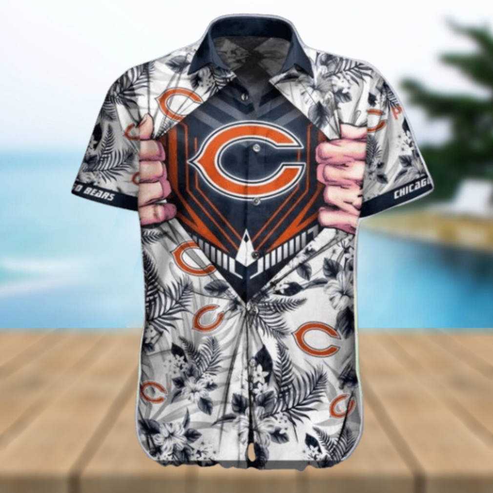 Casual Short Style Chicago Bears Hawaiian Shirt Football Apparel - Limotees