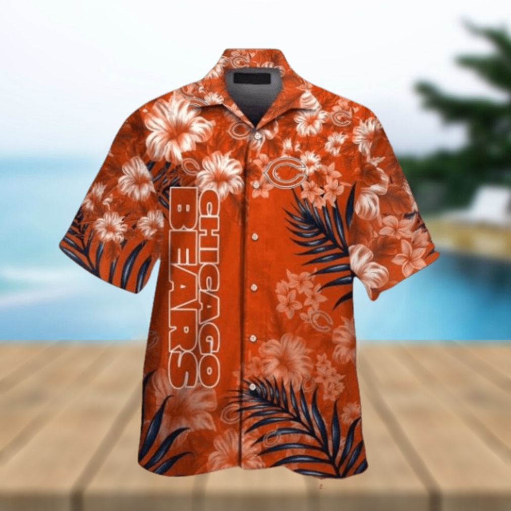 Chicago Bears Island Vibes Tropical Short Sleeve Hawaiian Shirt - Limotees