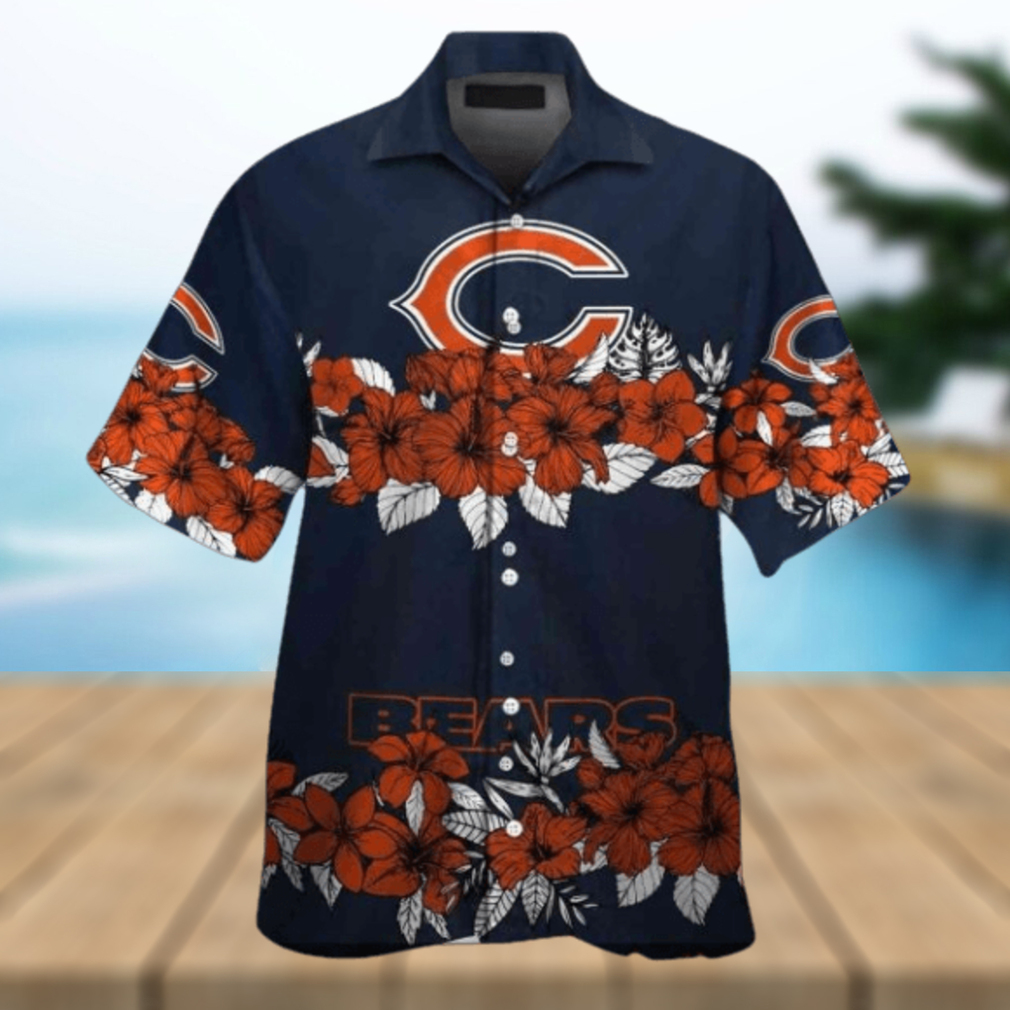 Chicago Bears Ocean Breeze Tropical Short Sleeve Hawaiian Shirt - Limotees