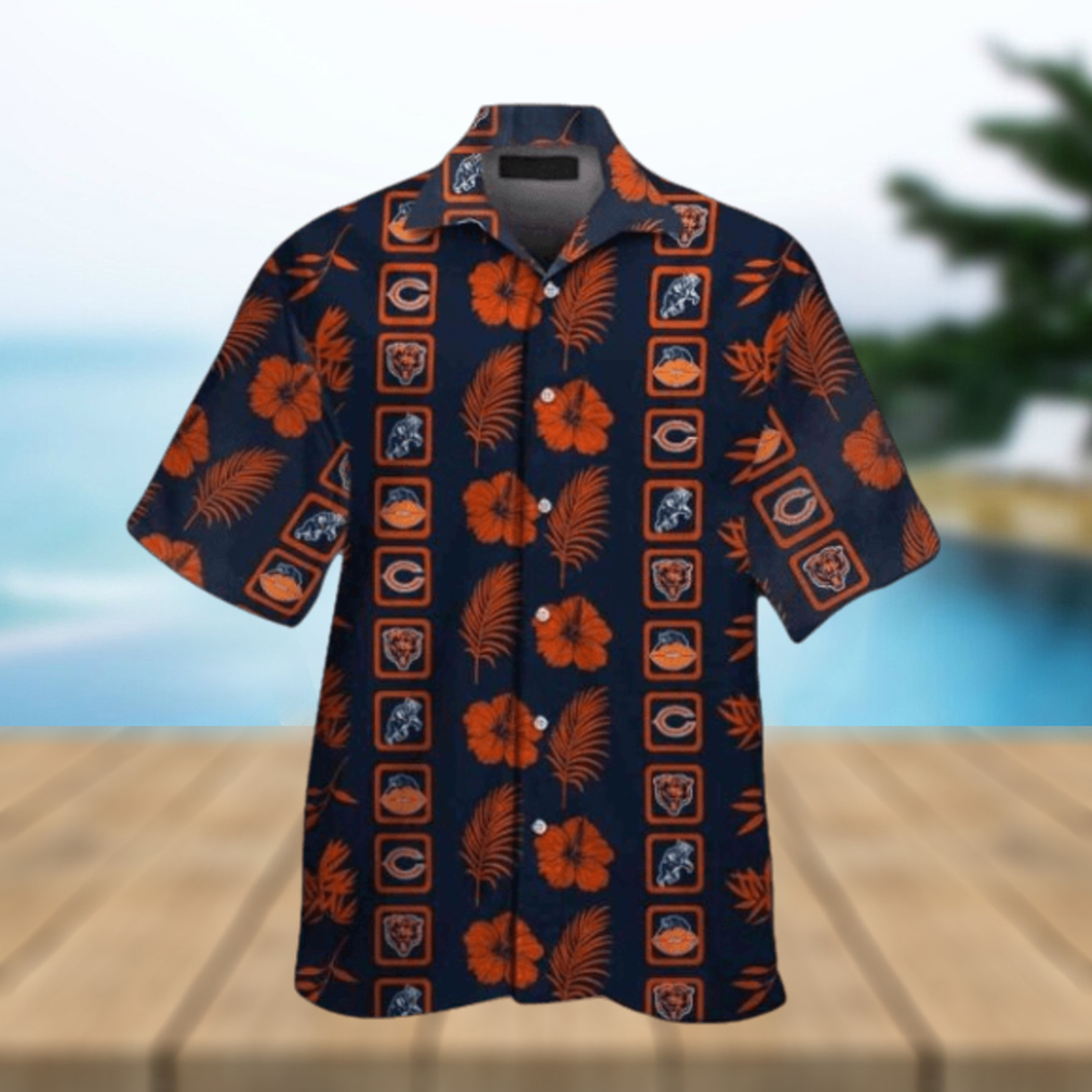 Chicago Bears Reef Reflection Short Sleeve Hawaiian Shirt - Limotees