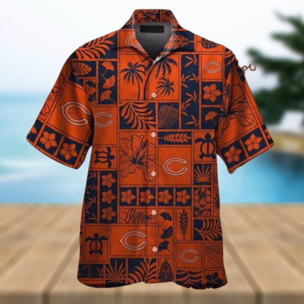 Chicago Bears Tropical Elegance Short Sleeve Hawaiian Shirt - Limotees