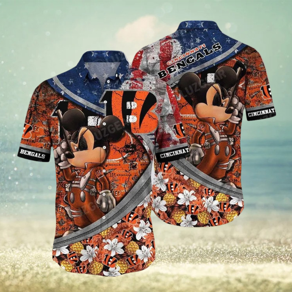 Cincinnati Bengals Nfl Hawaiian Shirt Mickey Graphic New Collection Trending Best Gift For Fans - Limotees