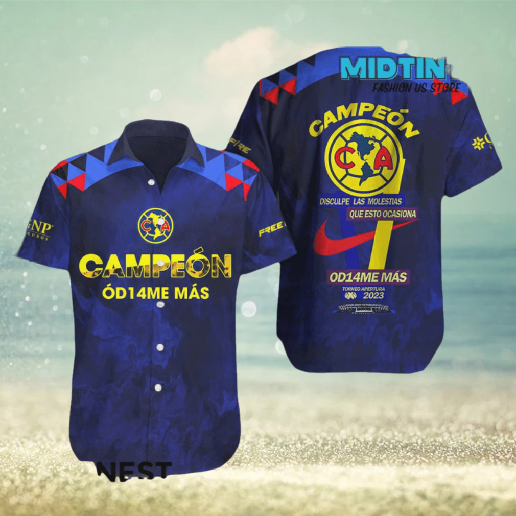 Club America Corona Campeon 14 Hawaiian Shirt - Limotees