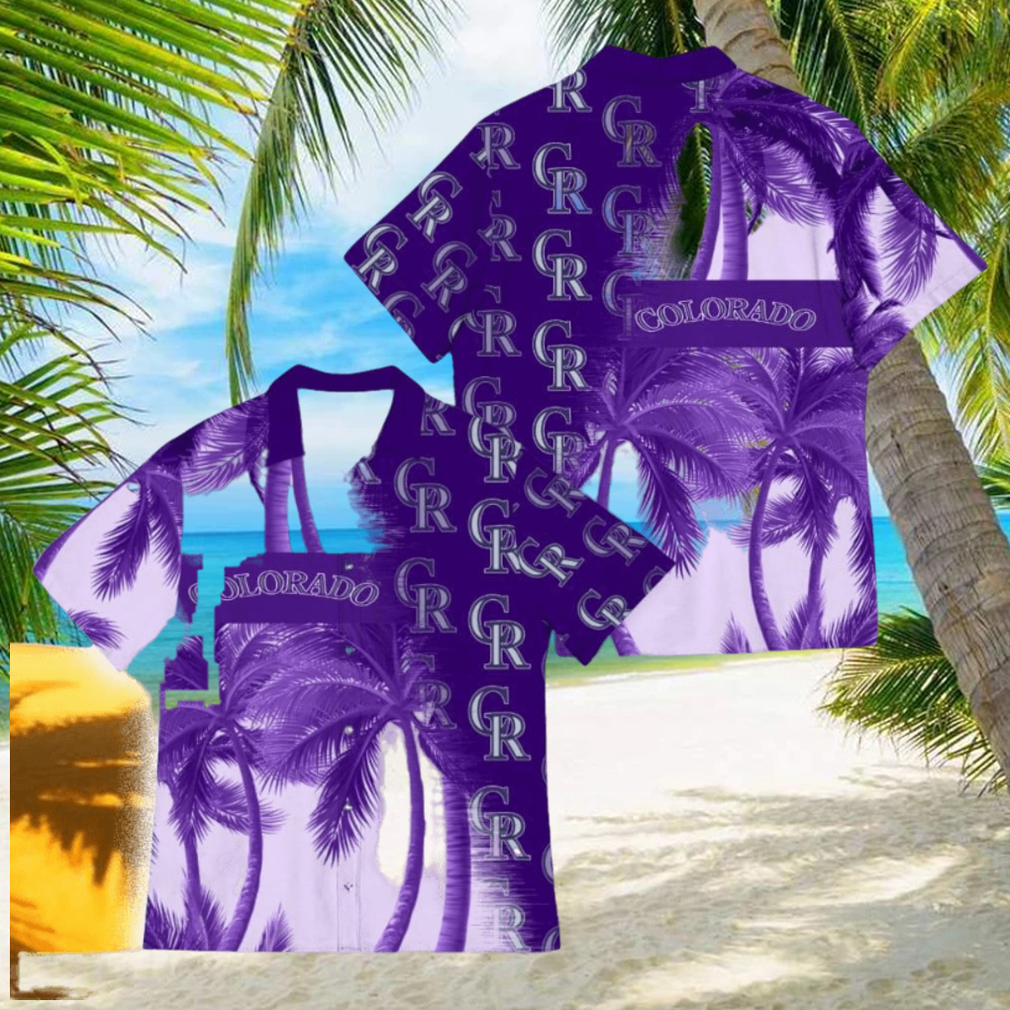 Colorado Rockies Coconut Tree Aloha 3D Hawaiian Shirt For Fans Men And Women Gift - Limotees