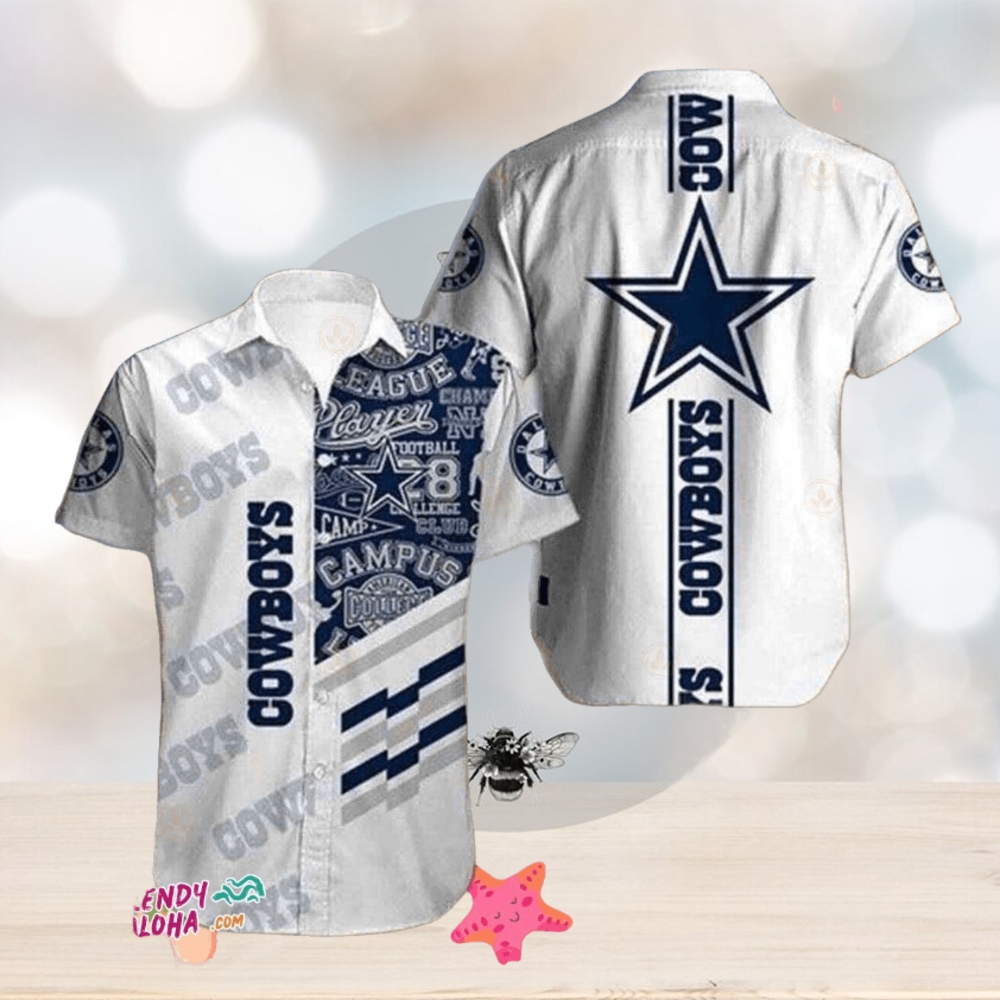 Dallas Cowboys Themed Tropical Hawaiian Shirt Classic Sports Style - Limotees