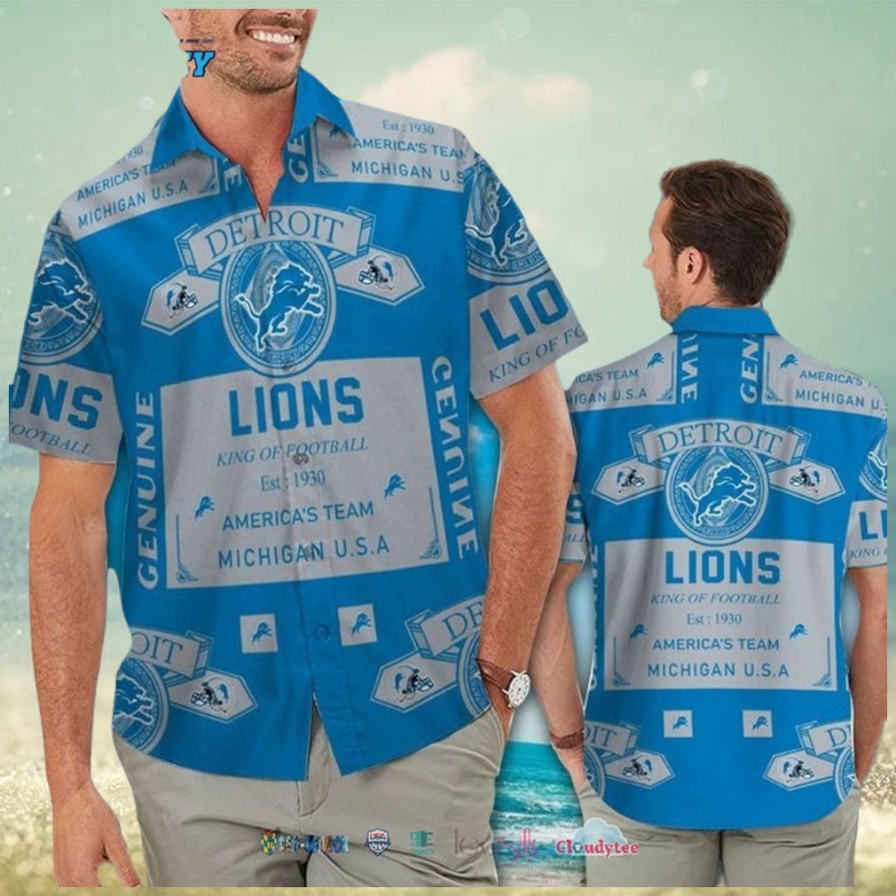 Detroit Lions King Of Football Americas Team Hawaiian Shirt - Limotees