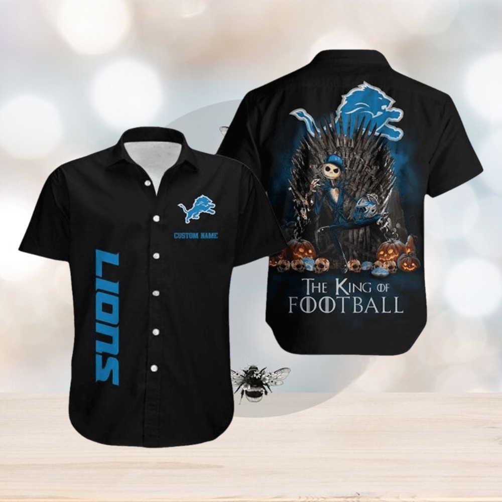 Detroit Lions The King Of Football Custom Name Hawaiian Shirt - Limotees