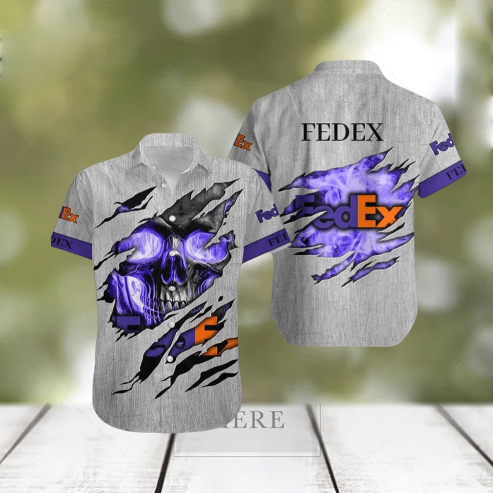 FEDEX Logo Brand Hawaiian Shirt Skull Gift Summer - Limotees