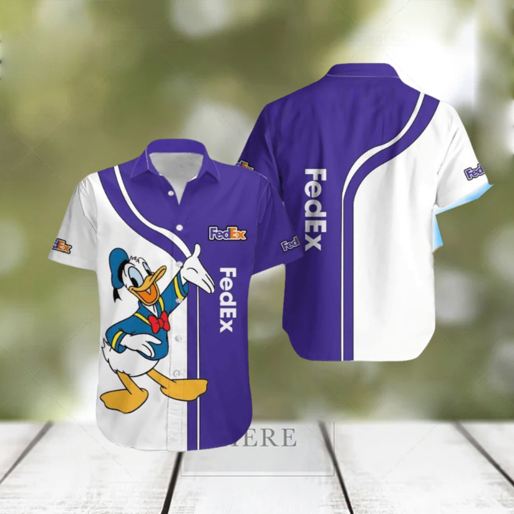 FedEx Logo Brand Donald Duck Hawaiian Shirt Gift Summer - Limotees