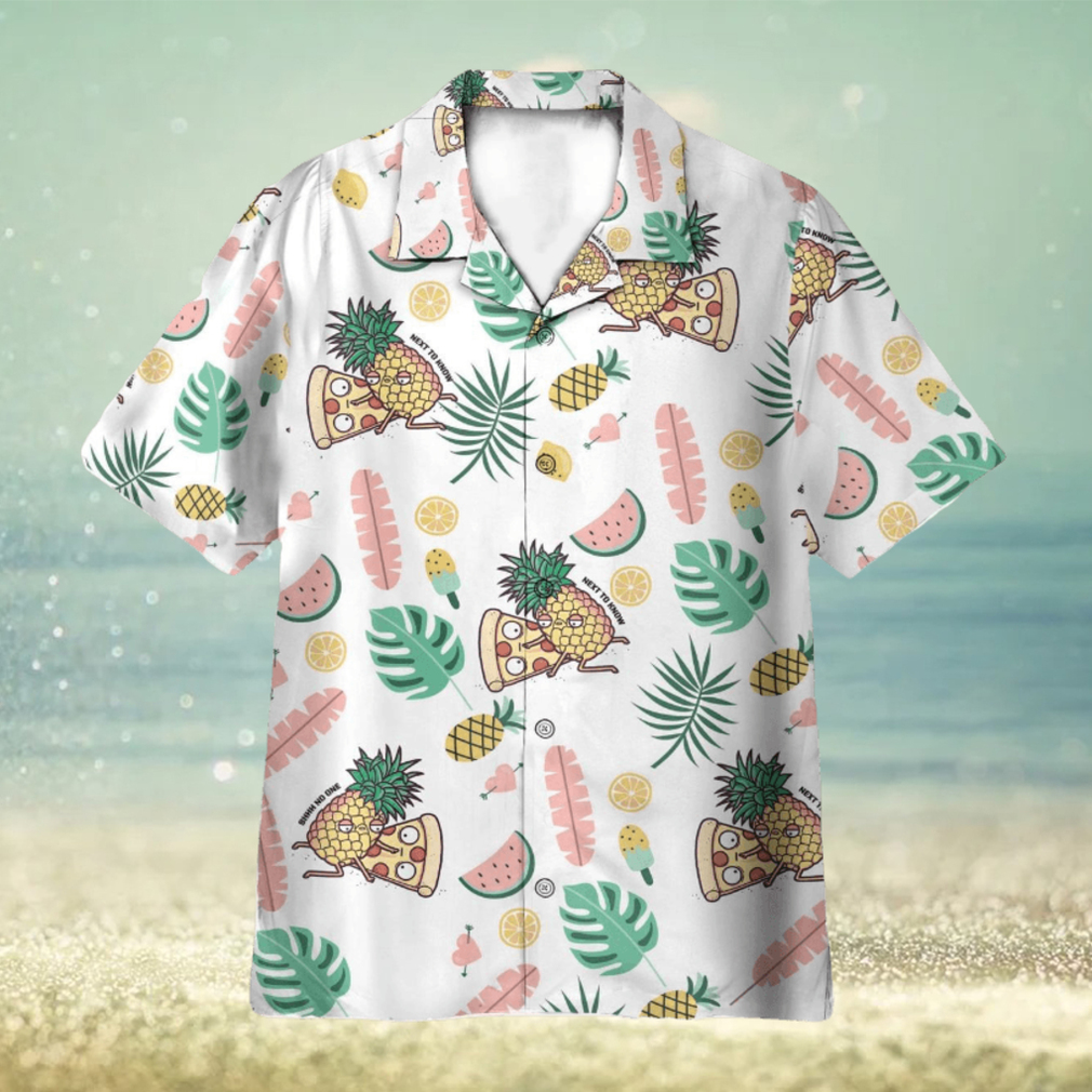 Fuuny Food Pizza Pineapple Need To Know 3D Hawaiian Shirt Summer Vaction Gift - Limotees